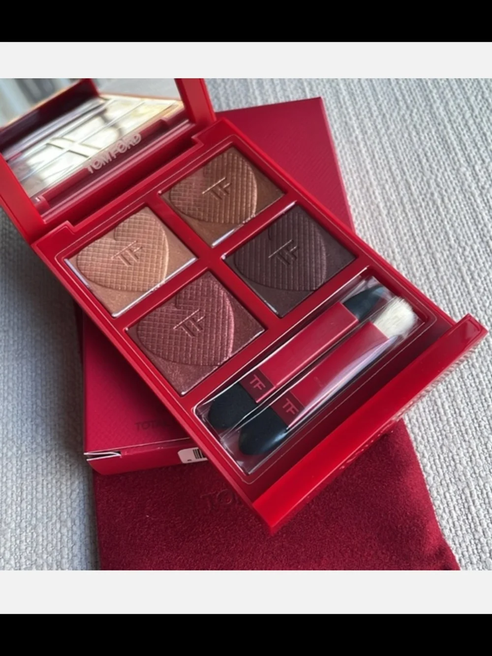 Tom Ford Red Compact Eyeshadow Quad In 04 Honeymoon